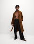 Marks & Spencer "Wool Blend Belted Single Breasted Longline Wrap Coat"